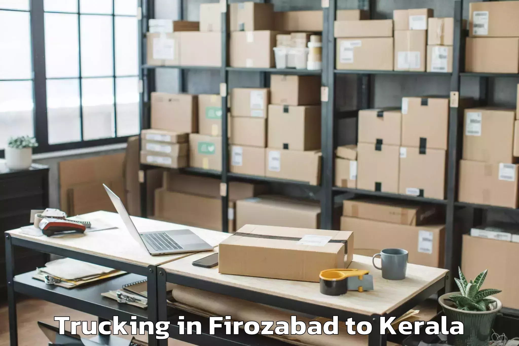 Hassle-Free Firozabad to Thodupuzha Trucking